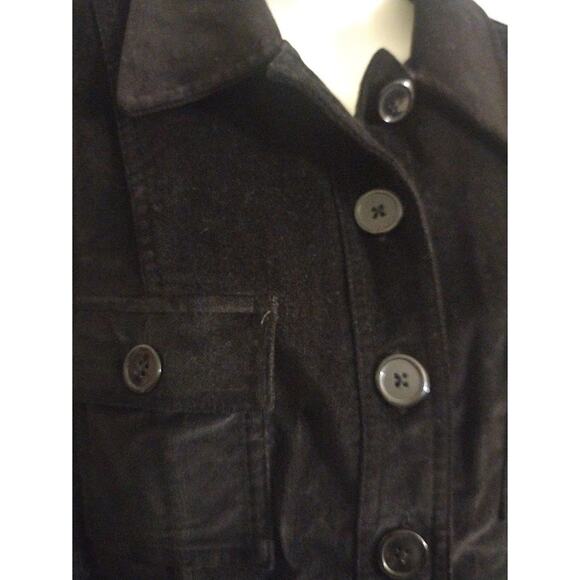 Talbots Stretch Velour Unlined Jacket, with Pockets, Black, Sz 10 NWOT - Picture 2 of 6
